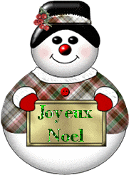 gif joyeux Noël bonhomme de neige